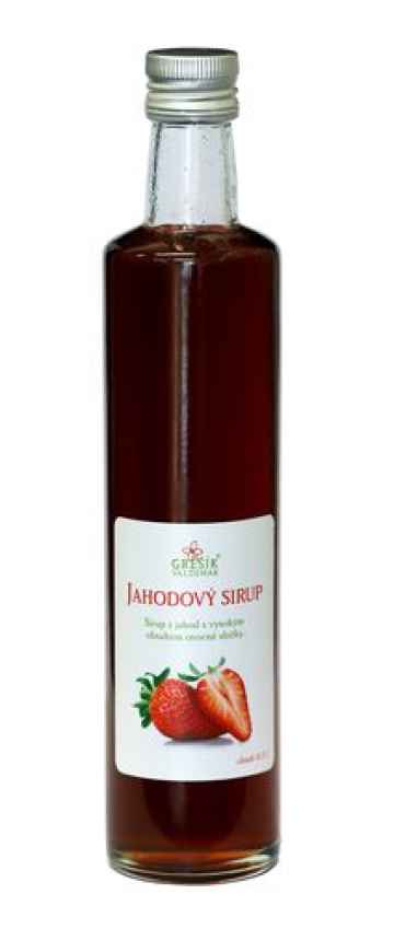 Grešík GREŠÍK Sirup Jahodový, 0,5 l 