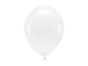 PartyDeco EKO balónek pastelový BÍLÝ, 26 cm, 100 ks 