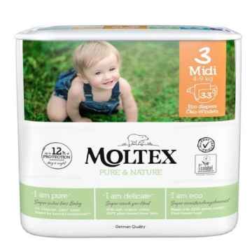 Moltex Pure & Nature Plenky Moltex Pure & Nature Midi 4-9 kg (33 ks) 