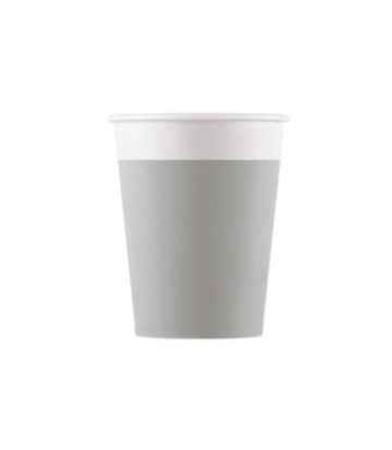 Procos EKO papírové kelímky ŠEDÉ, 200 ml, 8 ks 