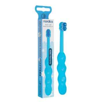 Nordics oral care Nordics Oral Care Dětský zubní kartáček Super soft Premium 0-2 let 4080 štětin modrá 