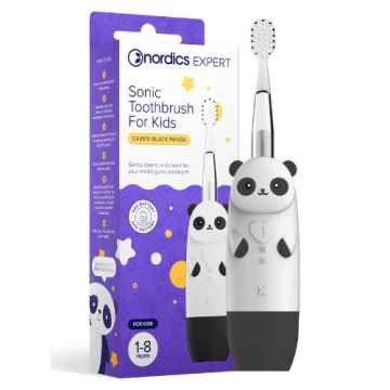 Nordics oral care Nordics Oral Care Sonický dětský zubní kartáček Černá panda 1-8 let 
