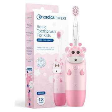 Nordics oral care Nordics Oral Care Sonický dětský zubní kartáček Růžová žirafa 1-8 let 