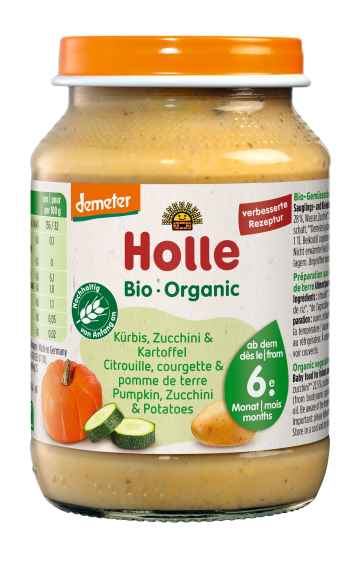 Holle Bio Holle Bio Cuketa s dýní a bramborem pro děti od 6. měsíce, 190 g 