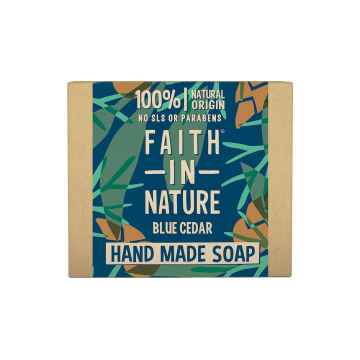 Faith in Nature Tuhé mýdlo modrý cedr, Faith for men 100 g