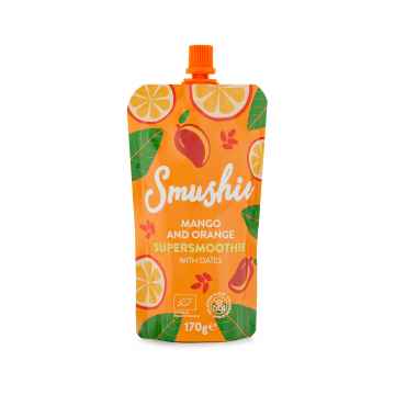 Smushie BIO Ovocné smoothie s mangem, pomerančem a datlemi 170 g