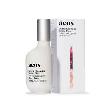 AEOS Přírodní biodynamické čisticí mléko pro citlivou pleť s růží a heřmánkem, pink 100 ml