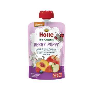 Berry Puppy Bio ovocné pyré jablko, broskev a lesní plody 100 g