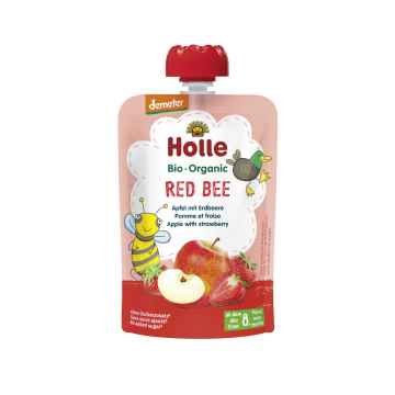 Red Bee Bio ovocné pyré jablko a jahody 100 g