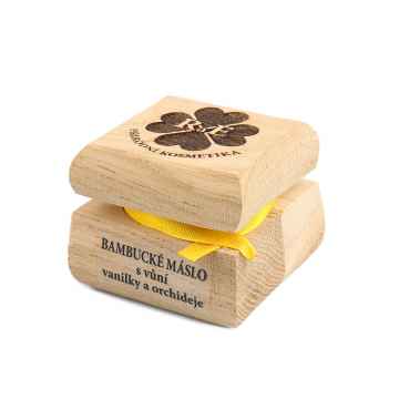 RaE Bambucké máslo s vůni vanilky a orchideje 30 ml, dřevěný obal