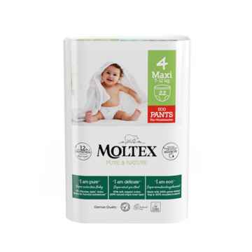Moltex Natahovací plenkové kalhotky Pure & Nature Maxi 7-12 kg 22 ks