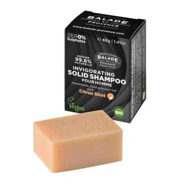 Balade en Provence BIO Posilující tuhý šampon pro muže citrus 40 g