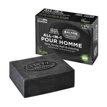 Balade en Provence BIO Tuhé mýdlo all-in-one pro muže citrus 80 g