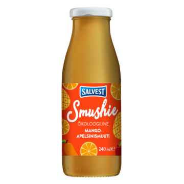 Salvest Smushie BIO Ovocné smoothie s mangem, ananasem a pomerančovou dužinou 240 ml