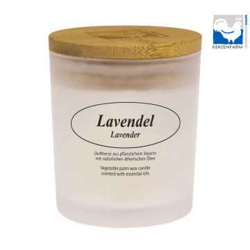 Kerzenfarm Přírodní svíčka Lavender, mléčné sklo 1 ks, 8 cm