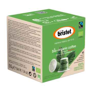 Bristot BIO coffee, kapsle, Exspirace 28.3.2022 55 g