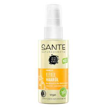 SANTE FAMILY Regenerační vlasový olej Bio Olivový olej & Lopuchový olej 75 ml