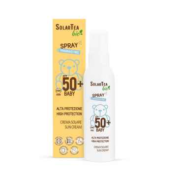 SolarTea Opalovací krém pro děti SPF 50+, bez vůně 100 ml, sprej