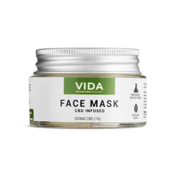 Pura Vida Organic CBD Pleťová maska, 300 mg, Exspirace 08/2022 30 ml