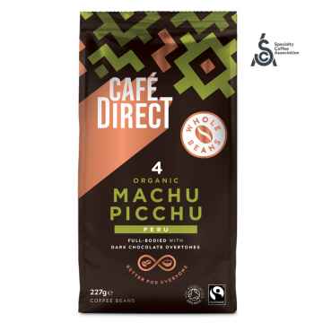 Cafédirect BIO zrnková káva z Machu Picchu, 100% Arabica 227g