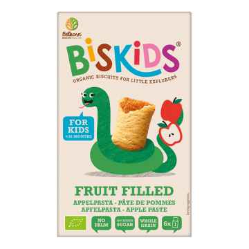 Belkorn BISkids BIO měkké dětské sušenky s jablečným pyré bez přidaného cukru 35% ovoce  150g