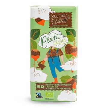 Chocolates from Heaven BIO rýžová VEGAN čokoláda s karamelizovanými lískovými oříšky a himalájskou solí 44% 100 g