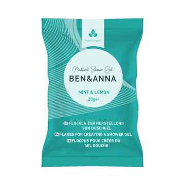 Ben & Anna Sprchový gel v zrníčkách MINT&LEMON 2 × 20 g