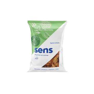 SENS Protein chipsy s cvrččím proteinem - Česnek & Bylinky  80 g