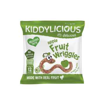 KIDDYLICIOUS Fruit Wriggles žížalky jablečné, Exspirace 06/2024 12 g