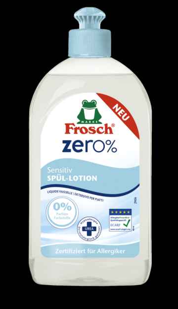 Frosch Frosch EKO ZERO% Prostředek na mytí nádobí pro citlivou pokožku, 500 ml 