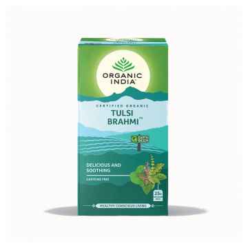 Organic India Čaj Tulsi Brahmi, bio 43,5 g, 25 ks