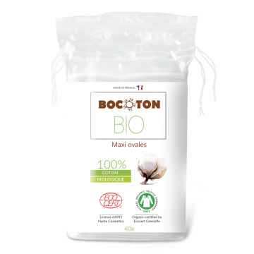 Bocoton Odličovací tampony z biobavlny, cotton oval maxi pads 40 ks
