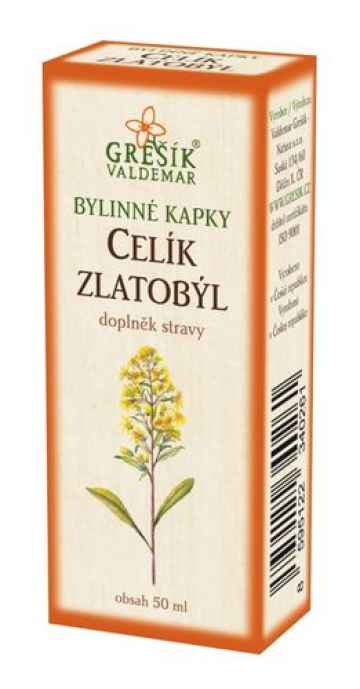 Valdemar Grešík - Natura s.r.o. Celík zlatobýl kapky 50 ml GREŠÍK-Z-40% líh, Bylinné kapky 