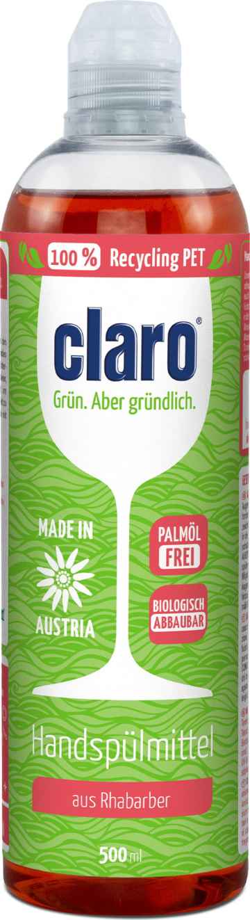 Claro Claro EKO rebarborový prostředek na ruční mytí nádobí, 500 ml 