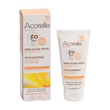 Tónovací opalovací krém na obličej SPF 50 apricot 50 ml
