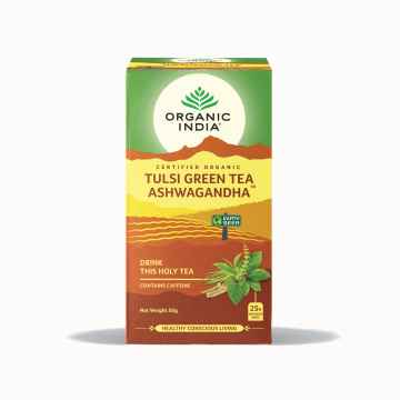 Čaj Tulsi Green Tea Ashwaganda, bio 50 g, 25 ks