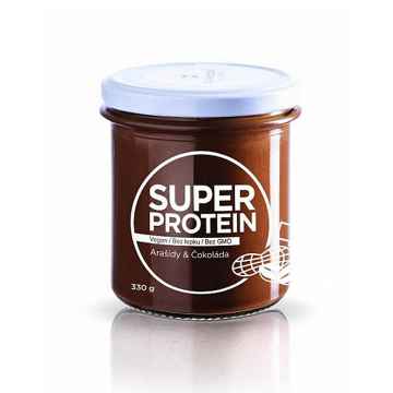Balíček zdraví Máslo superprotein, arašídy, čokoláda 28% proteinu 330 g