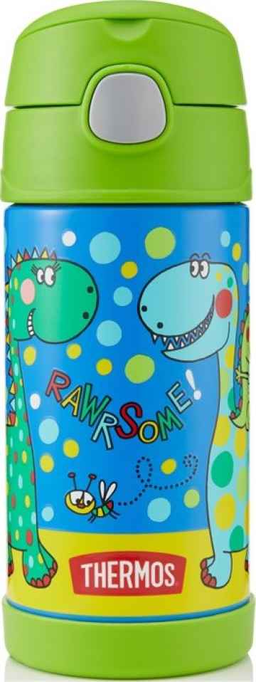 THERMOS Dětská termoska s brčkem - dinosaurus 0,355 