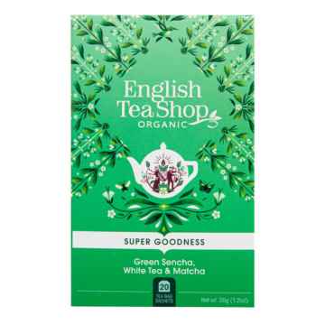 English Tea Shop Super Goodness, Zelená sencha, bílý čaj & matcha 35 g, 20 ks