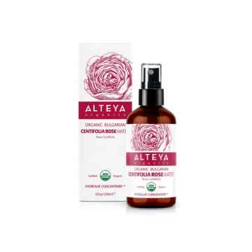 Alteya Organics Růžová voda Bio z růže stolisté, Rosa Centifolia 120 ml, sklo