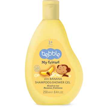 Bebble Dětský šampon a sprchový gel 2v1 banán Bebble 250 ml 