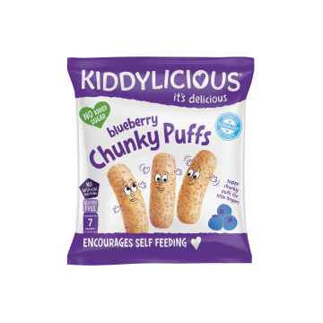 KIDDYLICIOUS Fruity Puffs velké křupky borůvkové 12 g