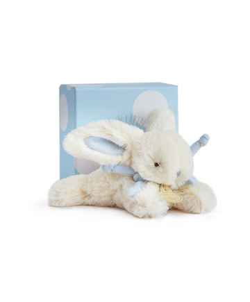 Doudou et Compagnie Paris Doudou Dárková sada - Plyšový králíček modrý 16 cm 