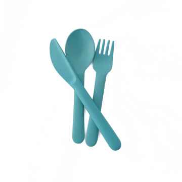 EKOBO Bamboo Trio Cutlery Set - Lagoon dětská sada příborů 3 ks