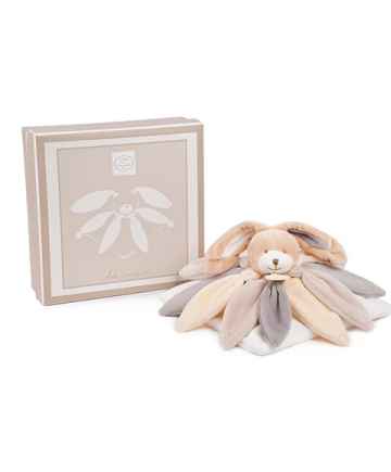 Doudou et Compagnie Paris Doudou Dárková sada - plyšový muchláček králíček hnědý 28 cm 