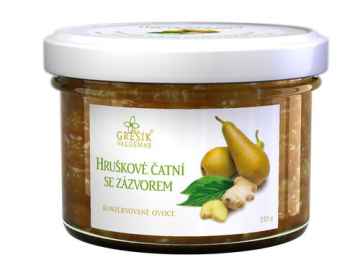 Valdemar Grešík - Natura s.r.o. Čatní Hruškové se zázvorem 215 g GREŠÍK 