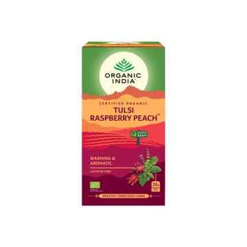 Organic India Čaj Tulsi Raspberry Peach, bio 34,2 g, 25 ks