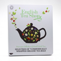 Dárková sada čajů English Tea Shop, plechová kazeta, bio 132 g, 72 ks
