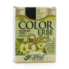 Color Erbe Barva na vlasy Tmavě hnědá 02, Dolce 135 ml