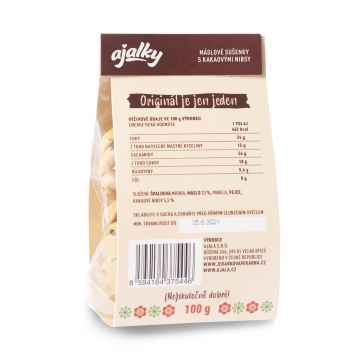 AJALA CHOCOLATE BIO Ajalky Originál je jen jeden, máslové sušenky 100 g